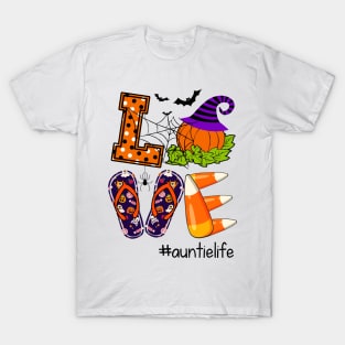 Love Auntie Life Pumpkin Halloween Costume T-Shirt